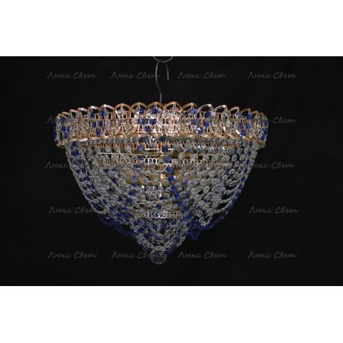 Люстра Водопад Роза синяя в Магнитогорске Гусь Хрустальный