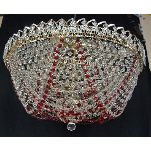 Люстра Водопад роза цветная в Магнитогорске Гусь Хрустальный