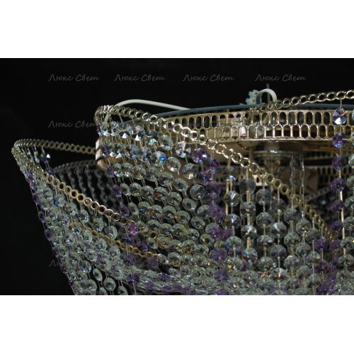 Люстра Космос № 2 фиолетовая в Магнитогорске Гусь Хрустальный