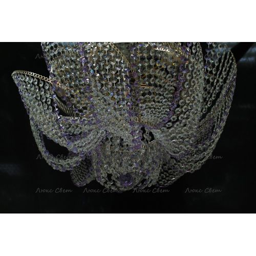 Люстра Космос № 2 фиолетовая в Магнитогорске Гусь Хрустальный