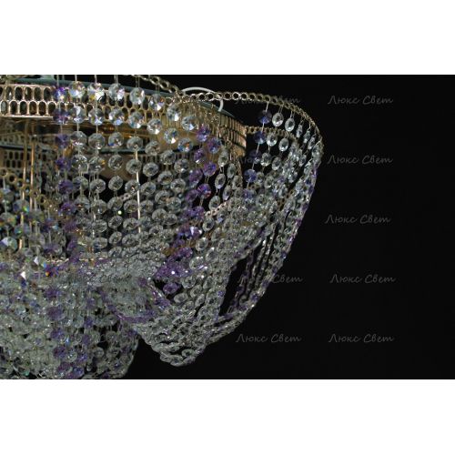 Люстра Космос № 2 фиолетовая в Магнитогорске Гусь Хрустальный