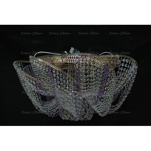 Люстра Космос № 2 фиолетовая в Магнитогорске Гусь Хрустальный