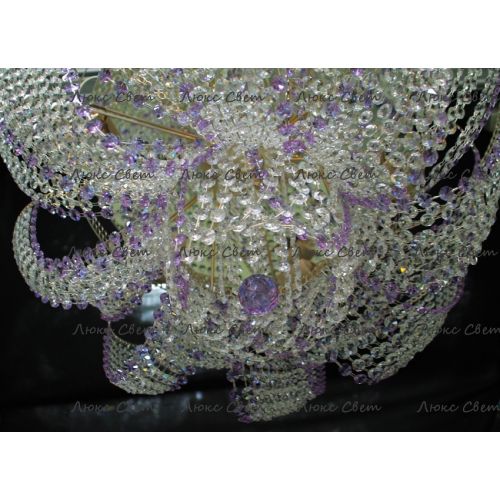 Люстра Космос № 2 фиолетовая в Магнитогорске Гусь Хрустальный