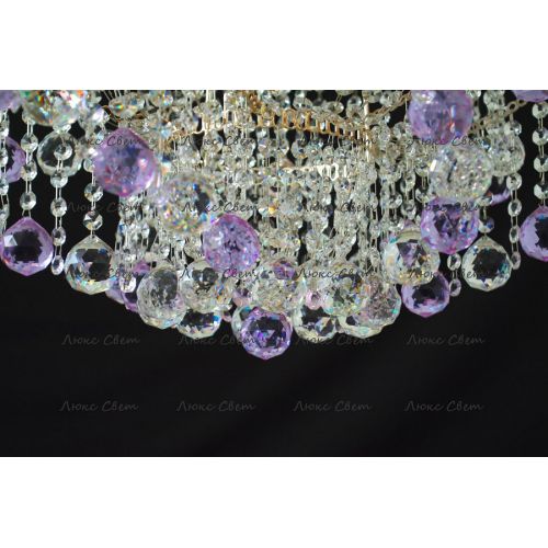 Люстра Космос шар 40 мм фиолетовая в Магнитогорске Гусь Хрустальный