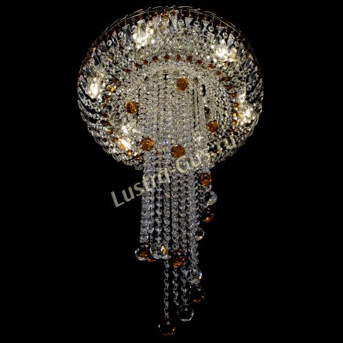 Люстра Анжелика №2 длинная шар 30 мм чайная  в Магнитогорске Гусь Хрустальный