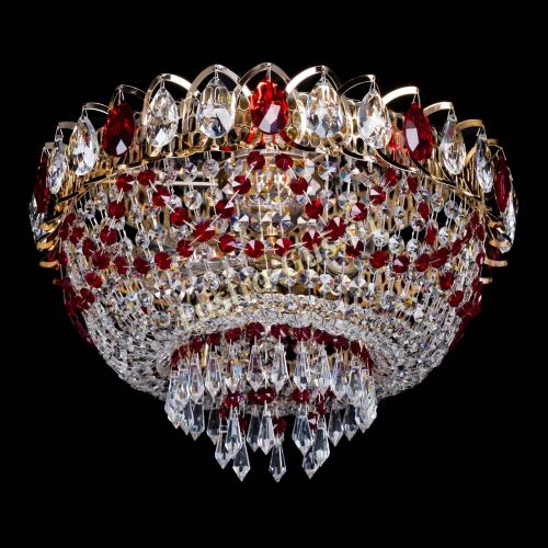 Люстра Астра Ажур красная в Магнитогорске Гусь Хрустальный