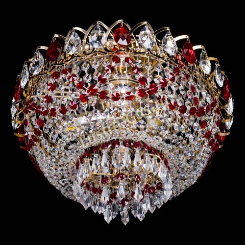 Люстра Астра Ажур красная в Магнитогорске Гусь Хрустальный