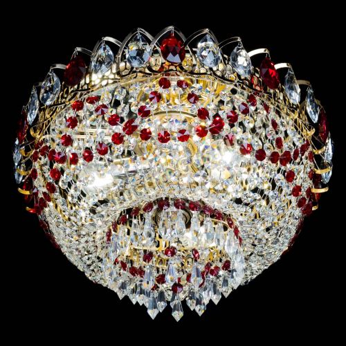 Люстра Астра Ажур красная в Магнитогорске Гусь Хрустальный