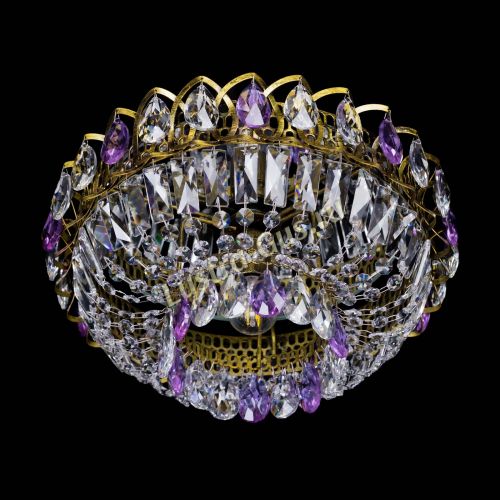 Люстра Астра Бутон №1 фиолетовая под бронзу в Магнитогорске Гусь Хрустальный