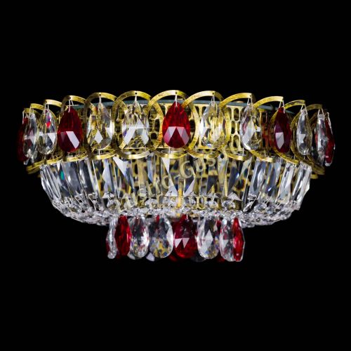 Люстра Астра Бутон №1 красная под бронзу в Магнитогорске Гусь Хрустальный