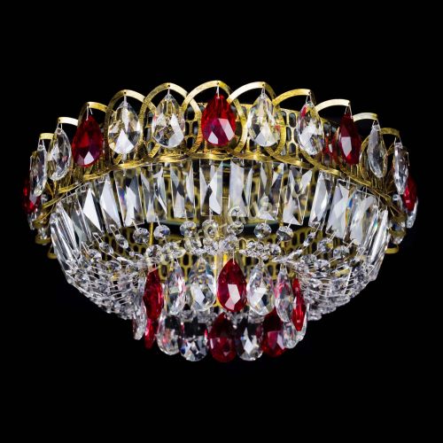 Люстра Астра Бутон №1 красная под бронзу в Магнитогорске Гусь Хрустальный