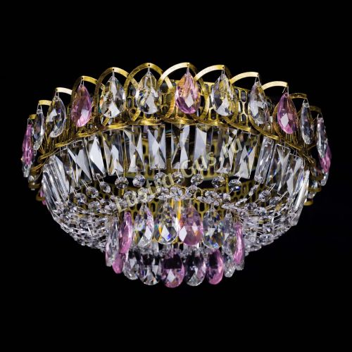 Люстра Астра Бутон №1 розовая под бронзу в Магнитогорске Гусь Хрустальный