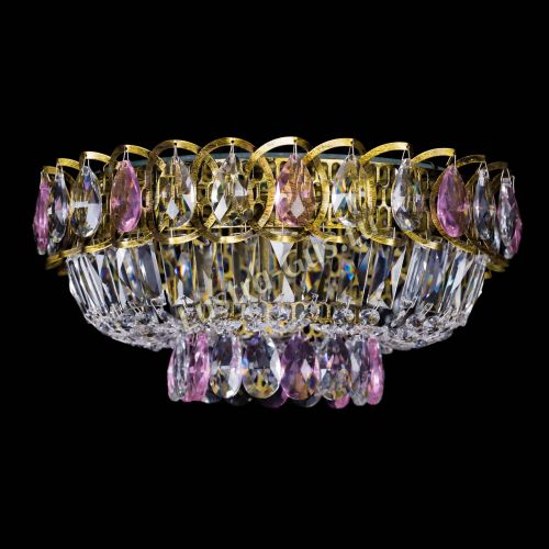 Люстра Астра Бутон №1 розовая под бронзу в Магнитогорске Гусь Хрустальный