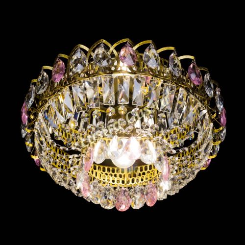 Люстра Астра Бутон №1 розовая под бронзу в Магнитогорске Гусь Хрустальный