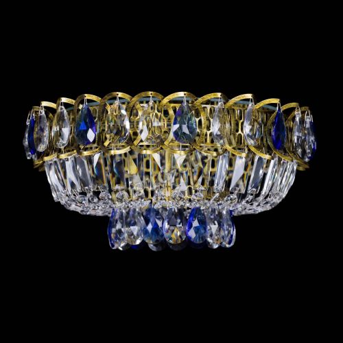 Люстра Астра Бутон №1 синяя под бронзу в Магнитогорске Гусь Хрустальный