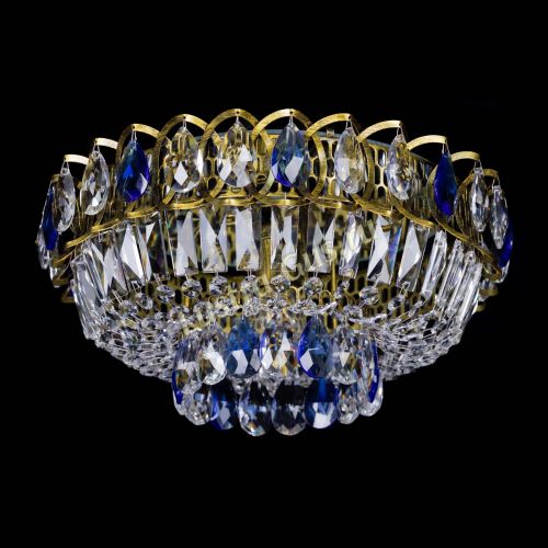 Люстра Астра Бутон №1 синяя под бронзу в Магнитогорске Гусь Хрустальный