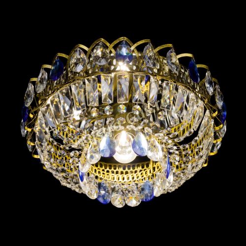 Люстра Астра Бутон №1 синяя под бронзу в Магнитогорске Гусь Хрустальный