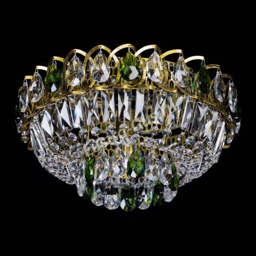 Люстра Астра Бутон №1 зеленая под бронзу в Магнитогорске Гусь Хрустальный