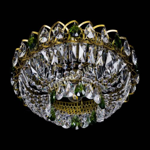 Люстра Астра Бутон №1 зеленая под бронзу в Магнитогорске Гусь Хрустальный