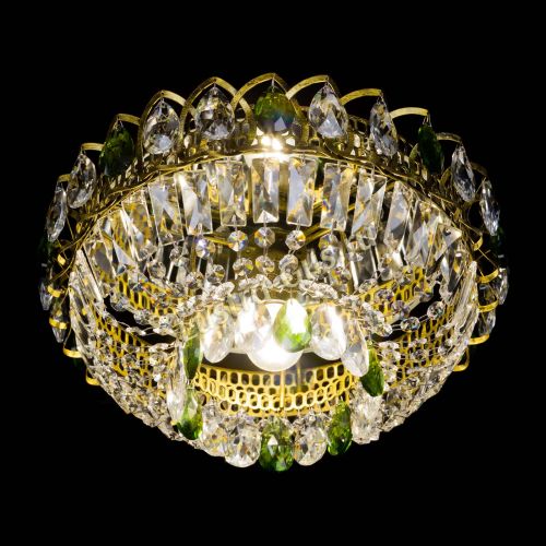 Люстра Астра Бутон №1 зеленая под бронзу в Магнитогорске Гусь Хрустальный