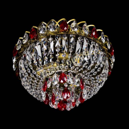 Люстра Астра Бутон №3 красная под бронзу в Магнитогорске Гусь Хрустальный