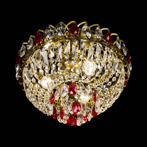 Люстра Астра Бутон №3 красная под бронзу в Магнитогорске Гусь Хрустальный