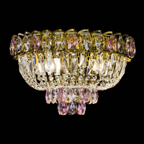 Люстра Астра Бутон №3 розовая под бронзу в Магнитогорске Гусь Хрустальный