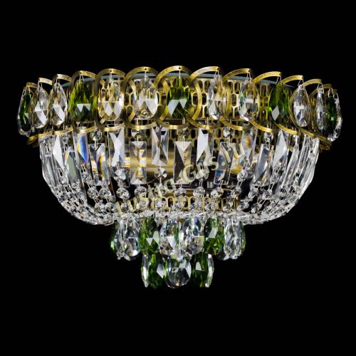 Люстра Астра Бутон №3 зеленая под бронзу в Магнитогорске Гусь Хрустальный