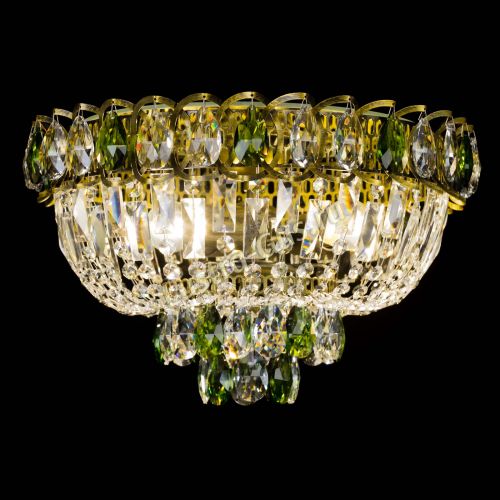 Люстра Астра Бутон №3 зеленая под бронзу в Магнитогорске Гусь Хрустальный