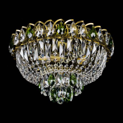 Люстра Астра Бутон №3 зеленая под бронзу в Магнитогорске Гусь Хрустальный