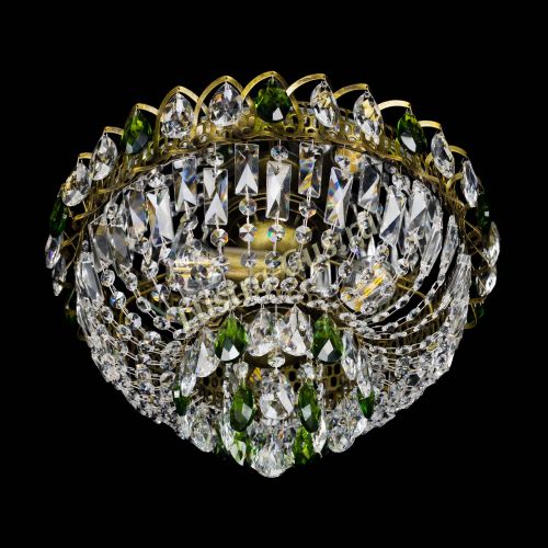 Люстра Астра Бутон №3 зеленая под бронзу в Магнитогорске Гусь Хрустальный