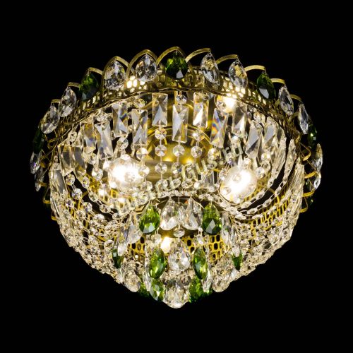 Люстра Астра Бутон №3 зеленая под бронзу в Магнитогорске Гусь Хрустальный