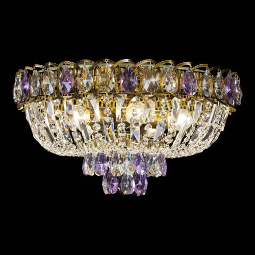 Люстра Астра Бутон №5 фиолетовая под бронзу в Магнитогорске Гусь Хрустальный