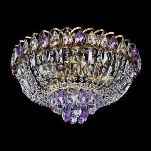 Люстра Астра Бутон №5 фиолетовая под бронзу в Магнитогорске Гусь Хрустальный