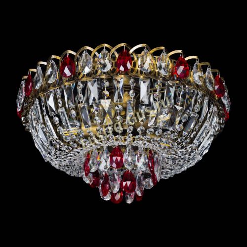 Люстра Астра Бутон №5 красная под бронзу в Магнитогорске Гусь Хрустальный