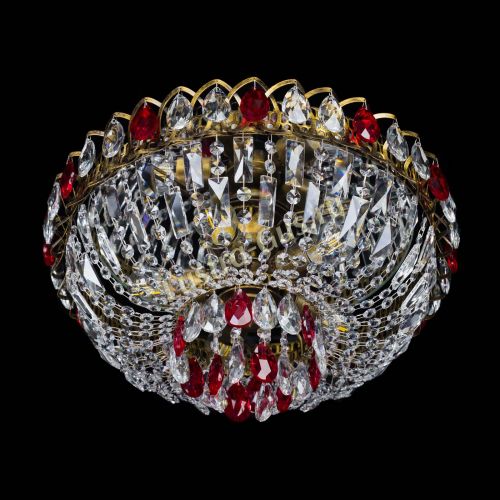 Люстра Астра Бутон №5 красная под бронзу в Магнитогорске Гусь Хрустальный