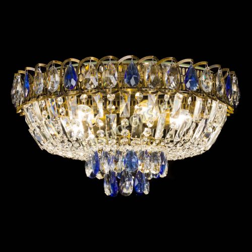 Люстра Астра Бутон №5 синяя под бронзу в Магнитогорске Гусь Хрустальный