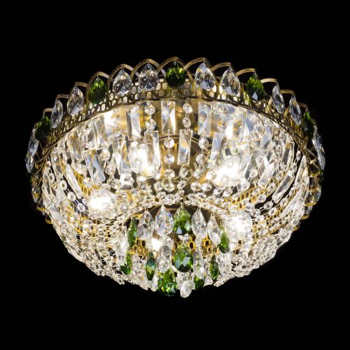 Люстра Астра Бутон №5 зеленая под бронзу в Магнитогорске Гусь Хрустальный