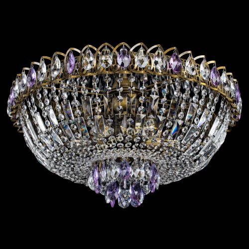 Люстра Астра Бутон №6 под бронзу Фиолетовая в Магнитогорске Гусь Хрустальный