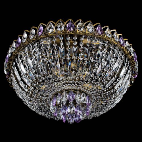 Люстра Астра Бутон №6 под бронзу Фиолетовая в Магнитогорске Гусь Хрустальный