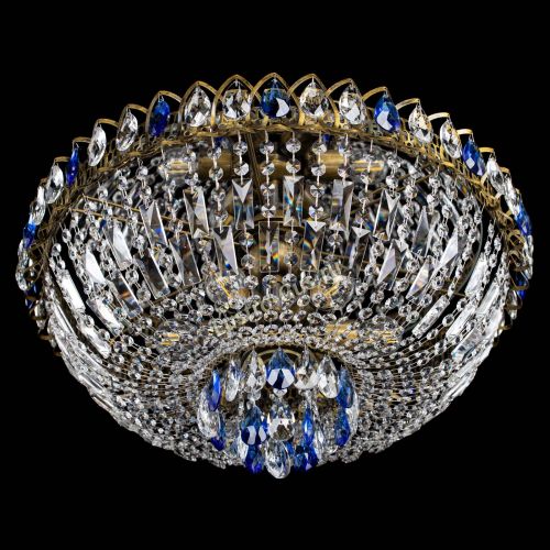 Люстра Астра Бутон №6 под бронзу Синяя в Магнитогорске Гусь Хрустальный