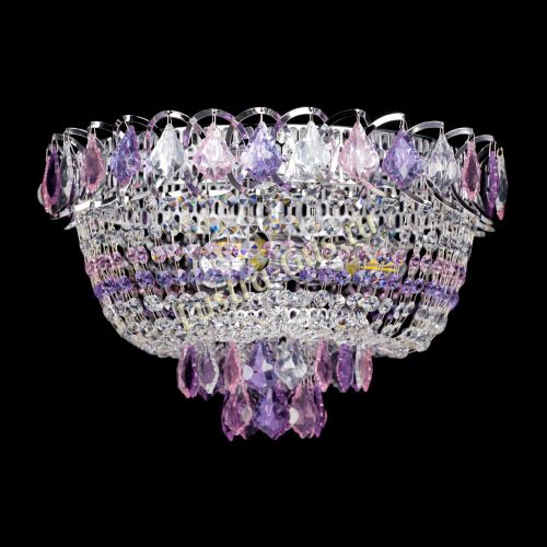 Люстра Астра дубик ровозо-фиолетовая в Магнитогорске Гусь Хрустальный