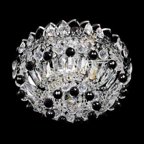 Люстра Астра Шар №3 Черная в Магнитогорске Гусь Хрустальный