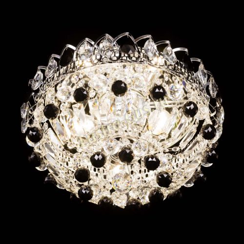 Люстра Астра Шар №3 Черная в Магнитогорске Гусь Хрустальный