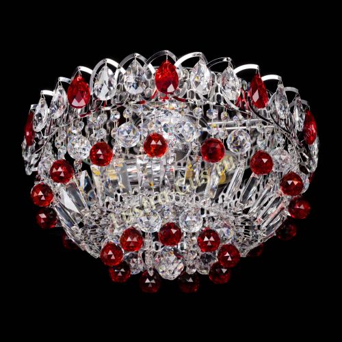 Люстра Астра Шар №3 Красная в Магнитогорске Гусь Хрустальный