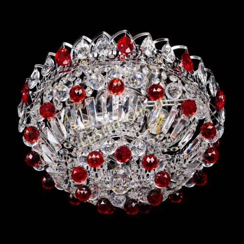 Люстра Астра Шар №3 Красная в Магнитогорске Гусь Хрустальный