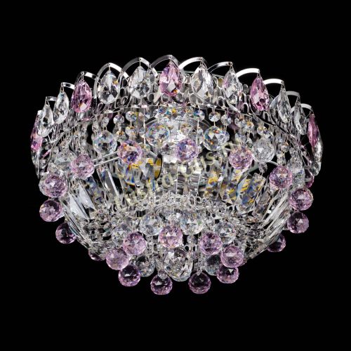 Люстра Астра Шар №3 Розовая в Магнитогорске Гусь Хрустальный