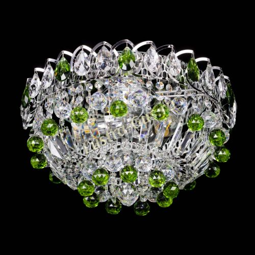 Люстра Астра Шар №3 Зеленая в Магнитогорске Гусь Хрустальный