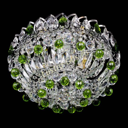 Люстра Астра Шар №3 Зеленая в Магнитогорске Гусь Хрустальный
