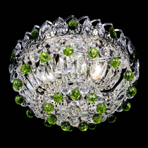 Люстра Астра Шар №3 Зеленая в Магнитогорске Гусь Хрустальный